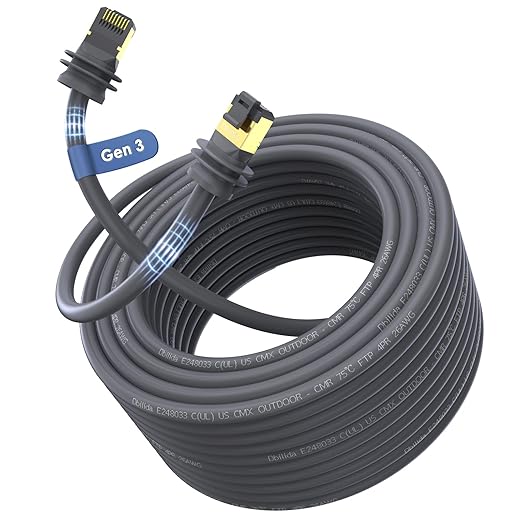 Starlink Replacement Cable Gen 3 100FT, CMX CMR Rated 26AWG 2000Mbps