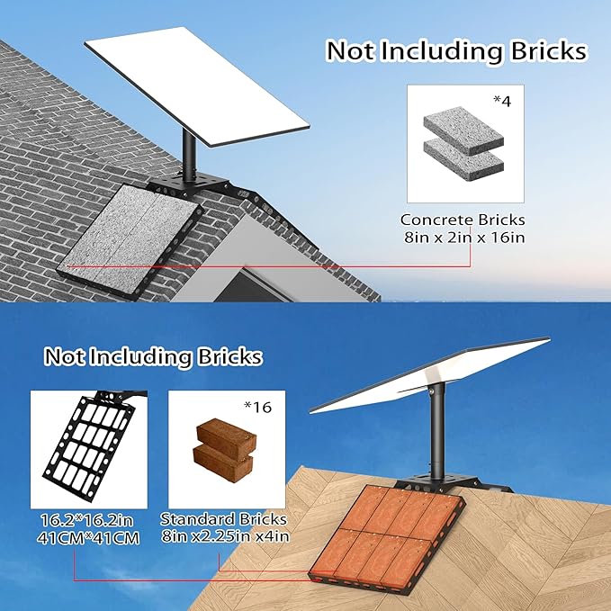 Starlink Gen 3 Roof Ridge Mount Non-Penetrating 360° Rotatable